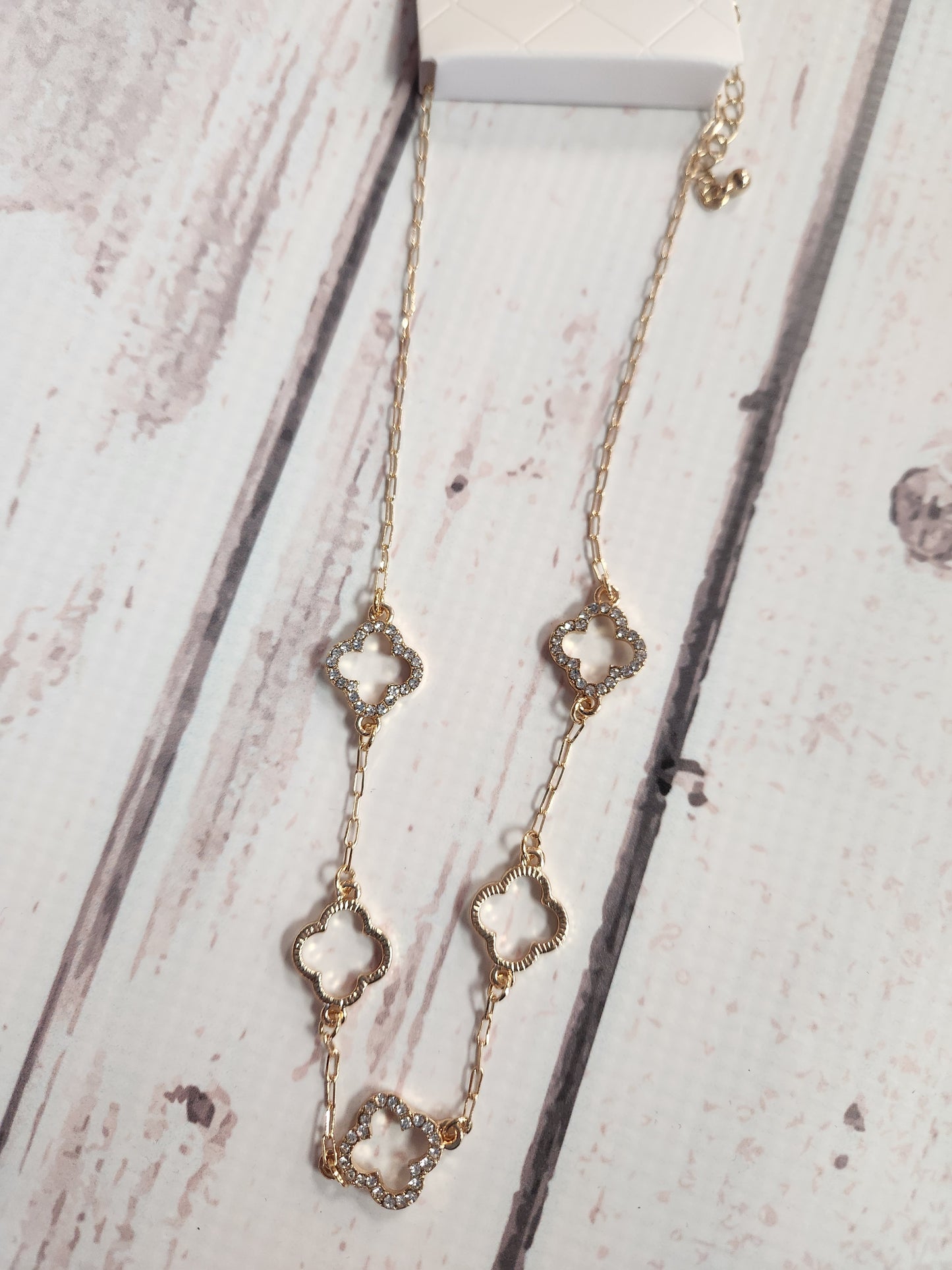 Maclennan Crystal Morocco Goldtone Necklace