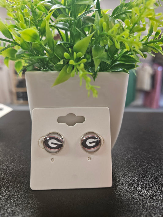 Glass Stud Earrings