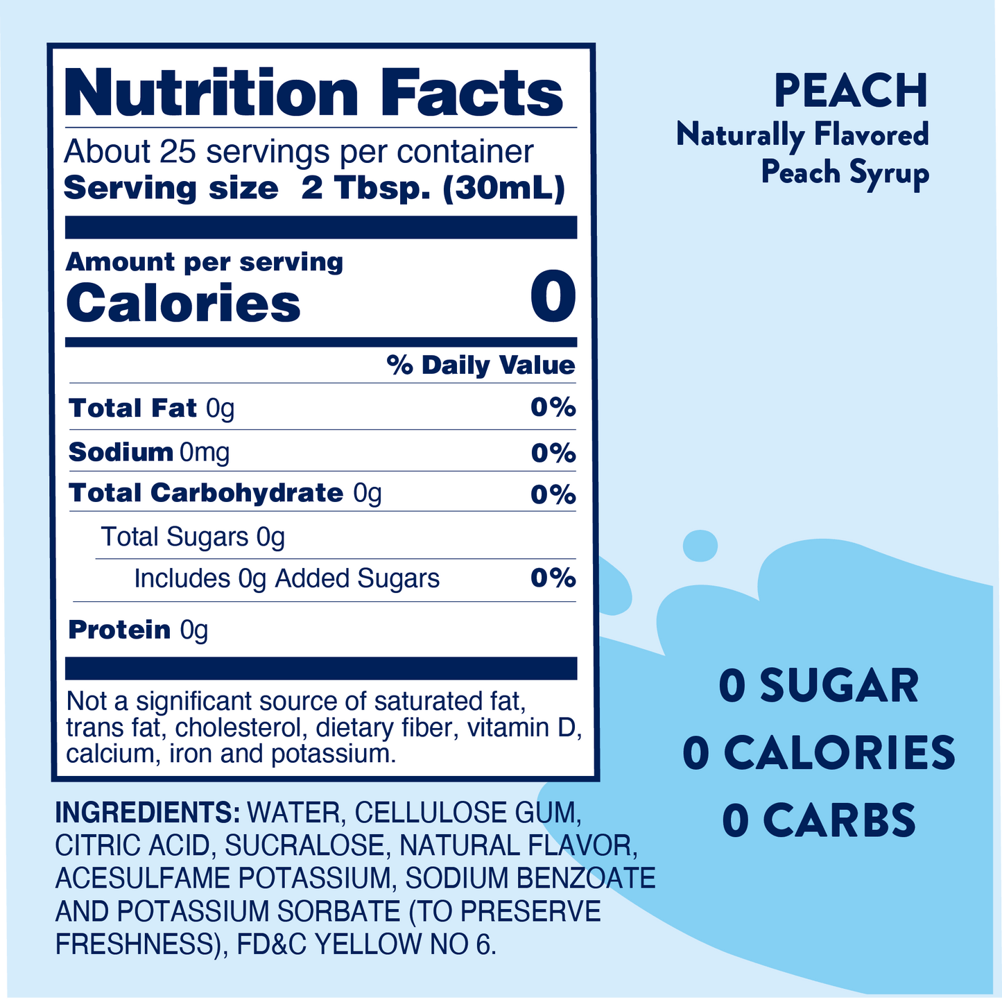 Sugar Free Peach Skinny Syrup