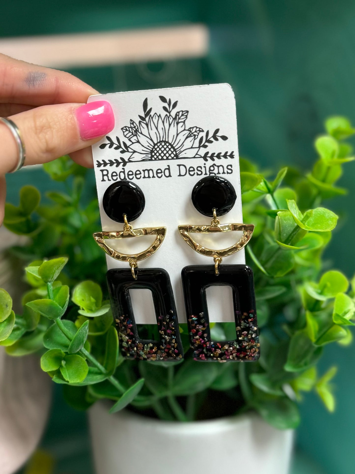 Multicolor Glass Dangles