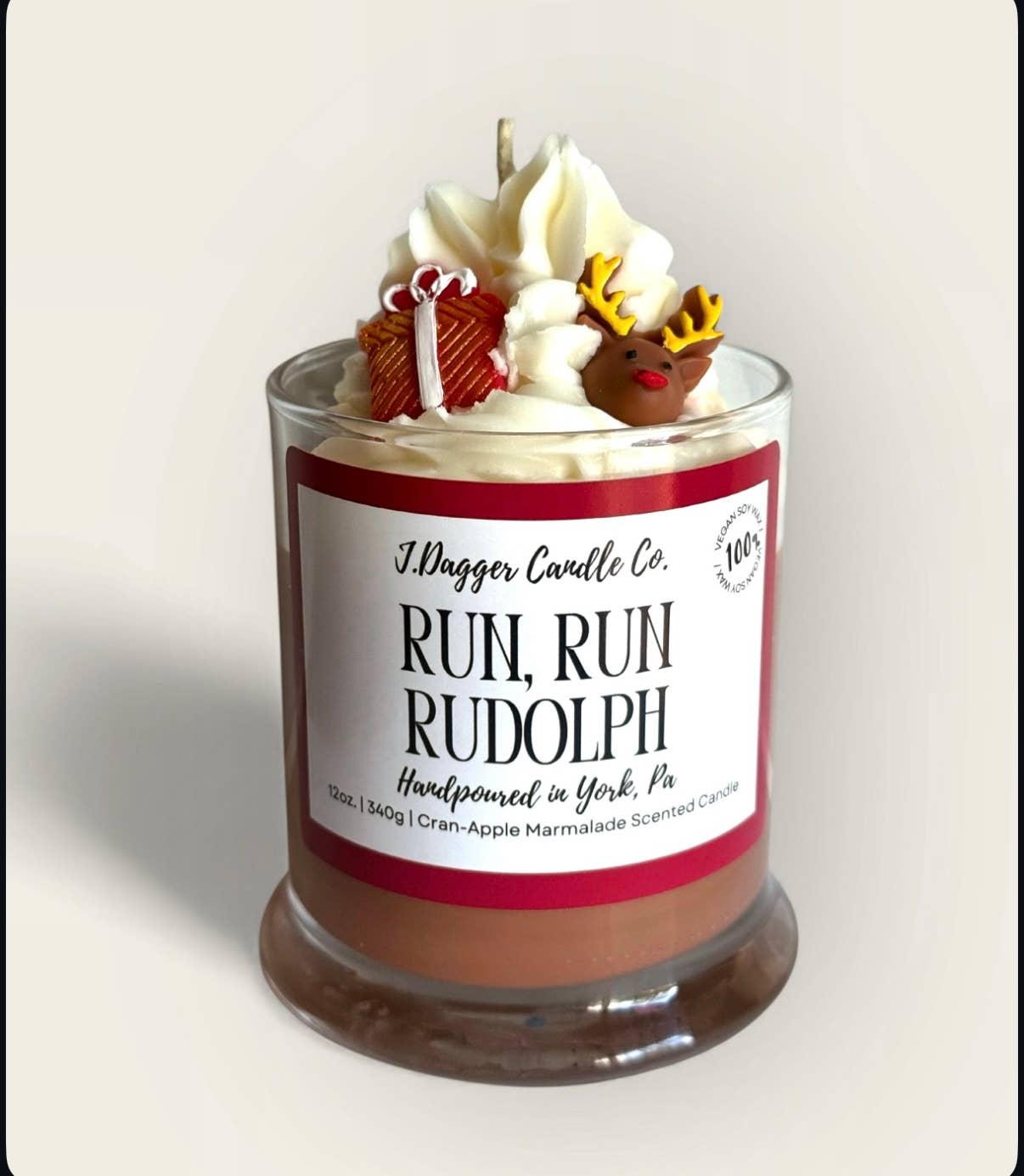 Reindeer Dessert Soy Candle, 12oz.