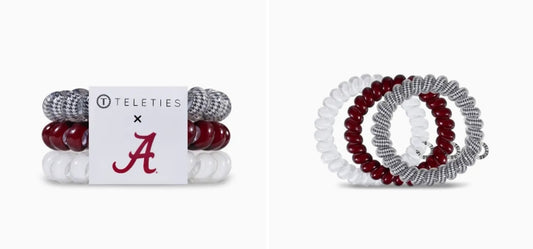 Teleties Spiral Hair Coils-Univ. of Alabama Hair Ties- Large
