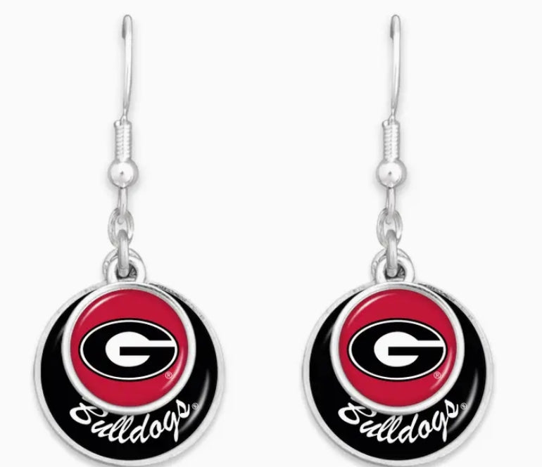Georgia Bulldog Earrings