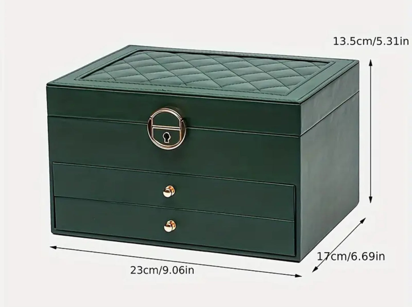 Faux Leather Jewelry Box