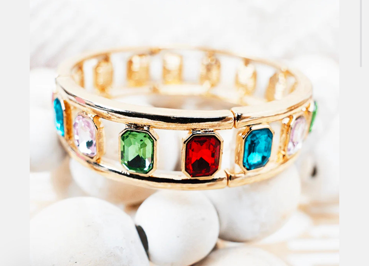 Multi-Color Dressed To Dazzle Stretch Bracelet