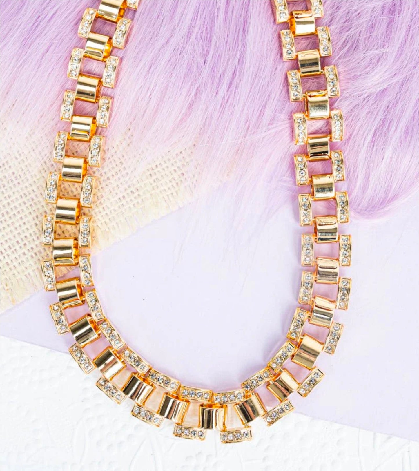 Crystal Avenue Time To Shine Crystal Goldtone Necklace