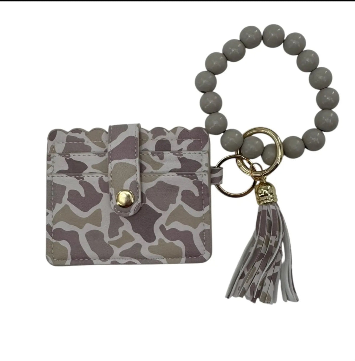 LuLu Mac Beaded Wristlet Keychain