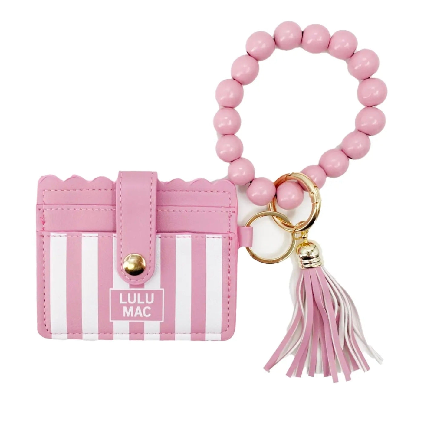 LuLu Mac Beaded Wristlet Keychain