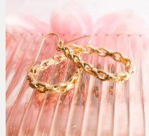 Teresa Teardrop Worn Goldtone Earrings