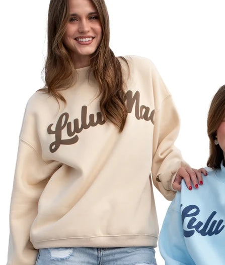 LuLu Mac Mock Neck Script Sweatshirt