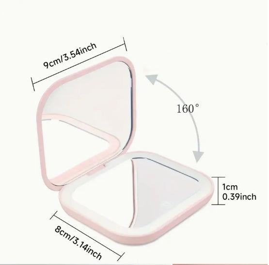 LED Light Handheld Mirror