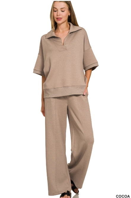 Scuba Short Sleeve Pants Set