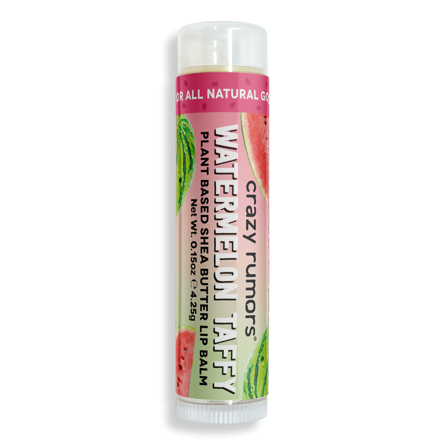 All Natural, Vegan Watermelon Taffy Lip Balm