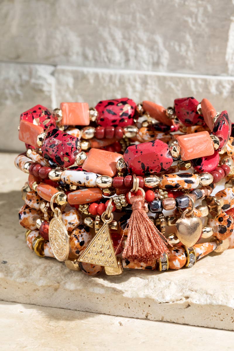 10-in-1 Natural Stone Layered Bracelet Set