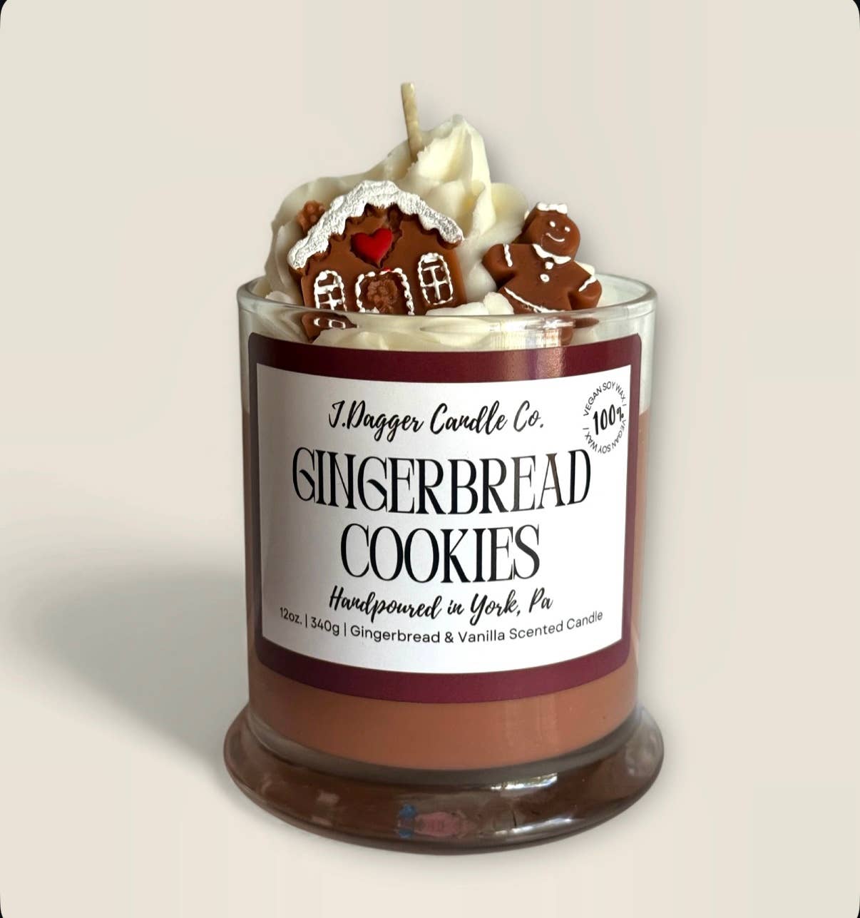 Gingerbread Cookies Dessert Soy Candle, 12oz.