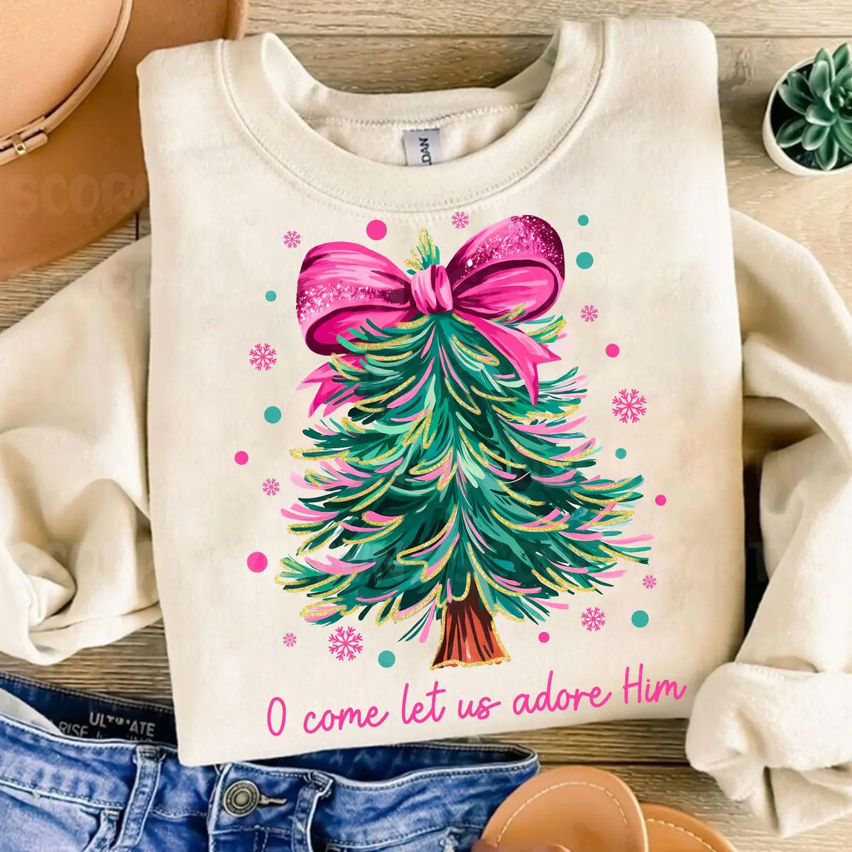 O Come Let Us Adore Him Sweatshirt