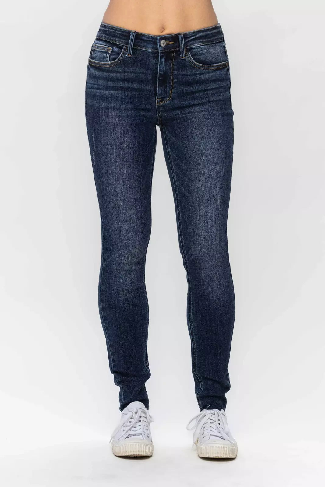Judy Blue MidRise Raw Hem Skinny Jeans