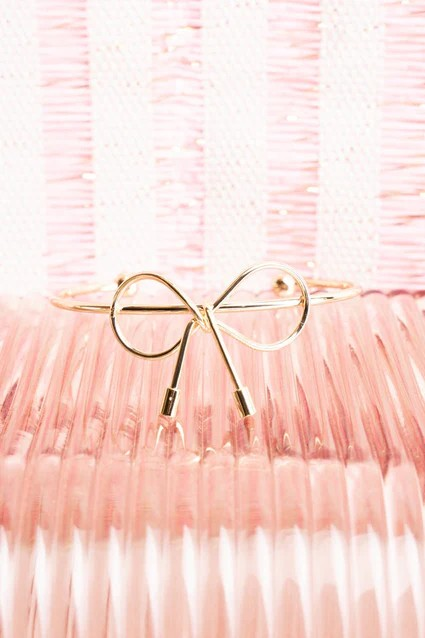 Simply Bow-tiful Goldtone Cuff Bracelet