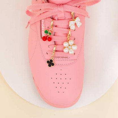 Cherry Theme Shoe Charm Set with Rhinestone