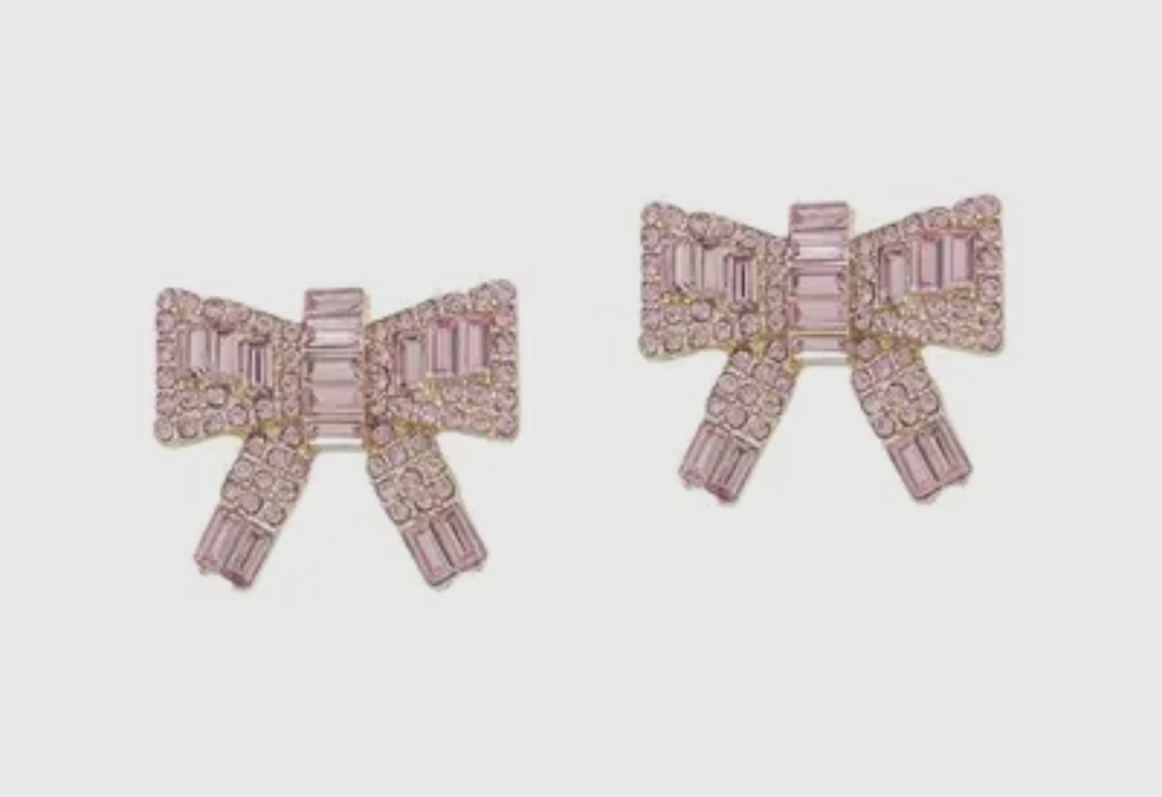 Pink Crystal Coquette Earring