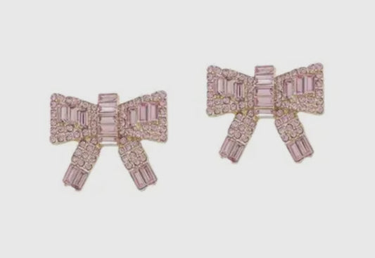 Pink Crystal Coquette Earring