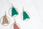 Geo Tree Clay Dangle Earrings