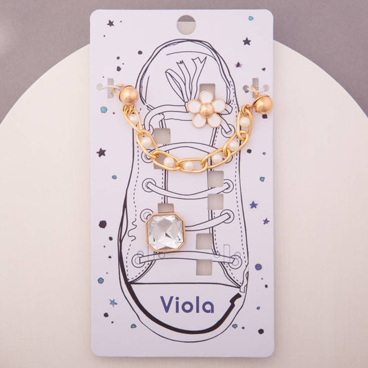 3-Pc Assorted Flower And Jeweled Things Shoe Charm Set