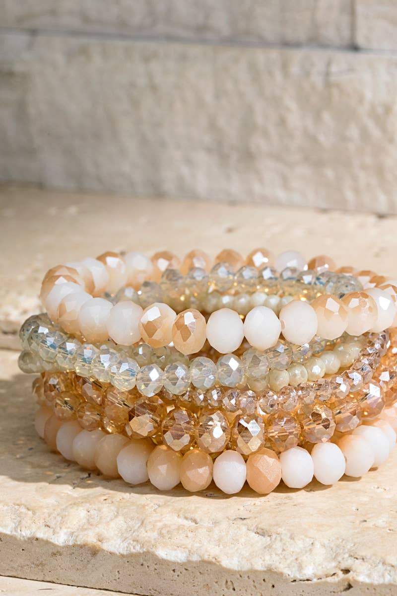 Glass Bead 9 Set Bracelet