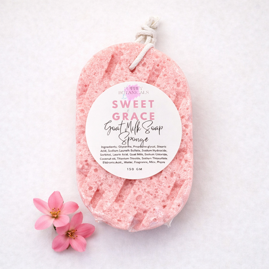 Goat’s Milk Soap Infused Sponge- Sweet Grace Type Scent