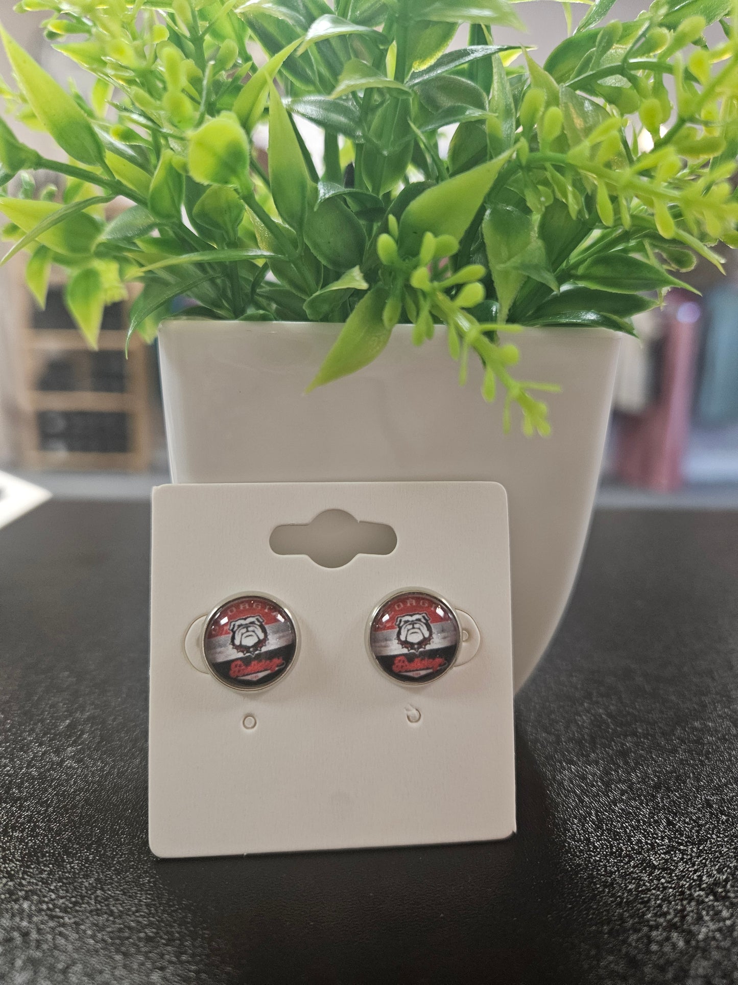 Glass Stud Earrings