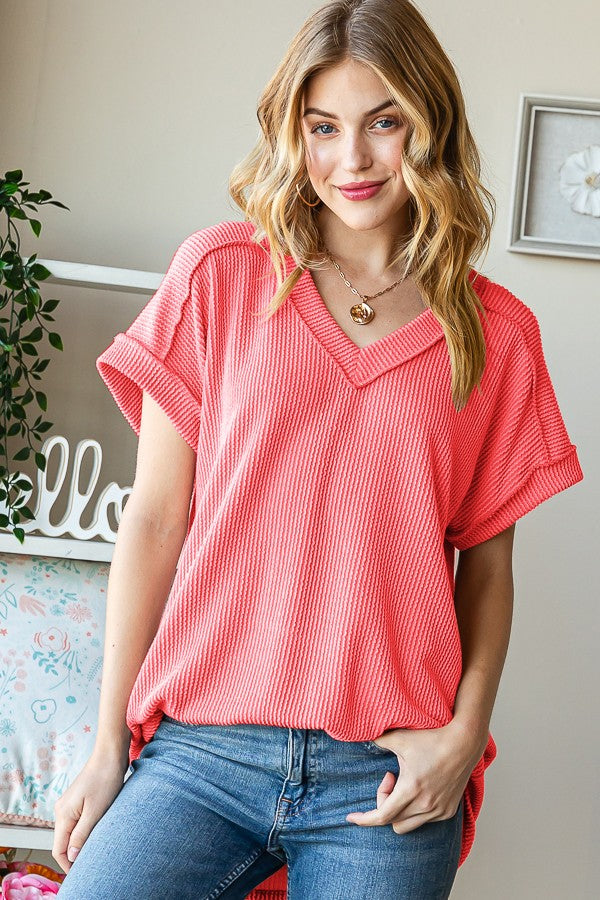 Solid Urban Ribbed Top