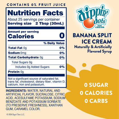 Dippin' Dots Banana Split Ice Cream Skinny Syrup