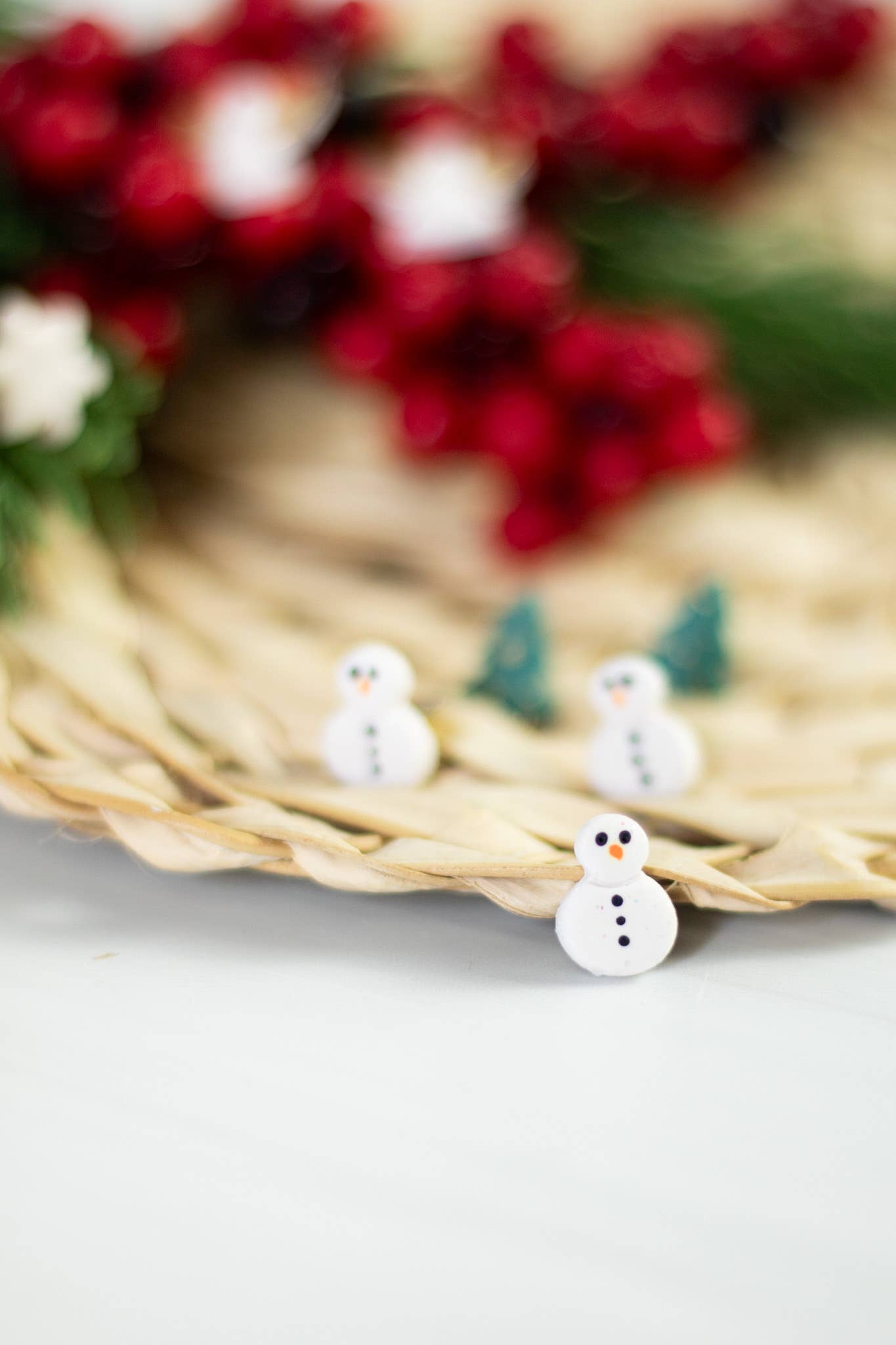Christmas Mini Clay Stud Earrings