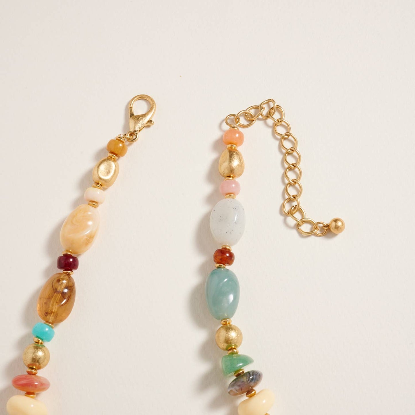 18 Inch Natural Mixed Marbled Ombre Necklace
