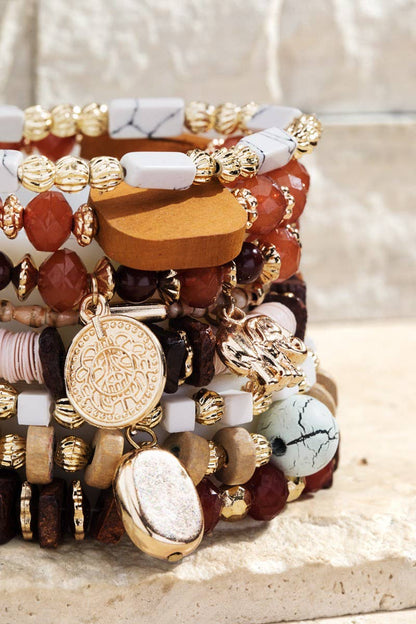 Multi Layered Natural Stone Bracelet