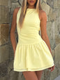 Women's Solid Color Mini Dress