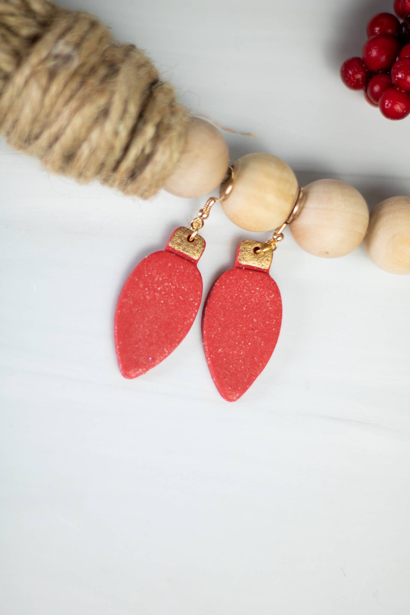 Sparkly Bulb Clay Dangle Earrings
