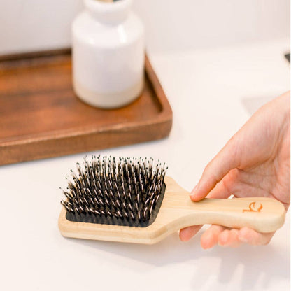 Paddle Brush with Boar Bristles and Nylon Pins