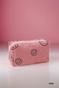 Smiley Ribbed Cosmetic Bag