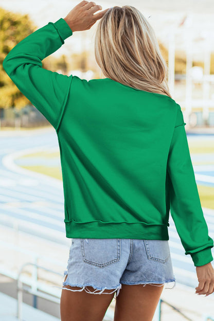 Reversible Oversized Mock Neck Sweatshirt