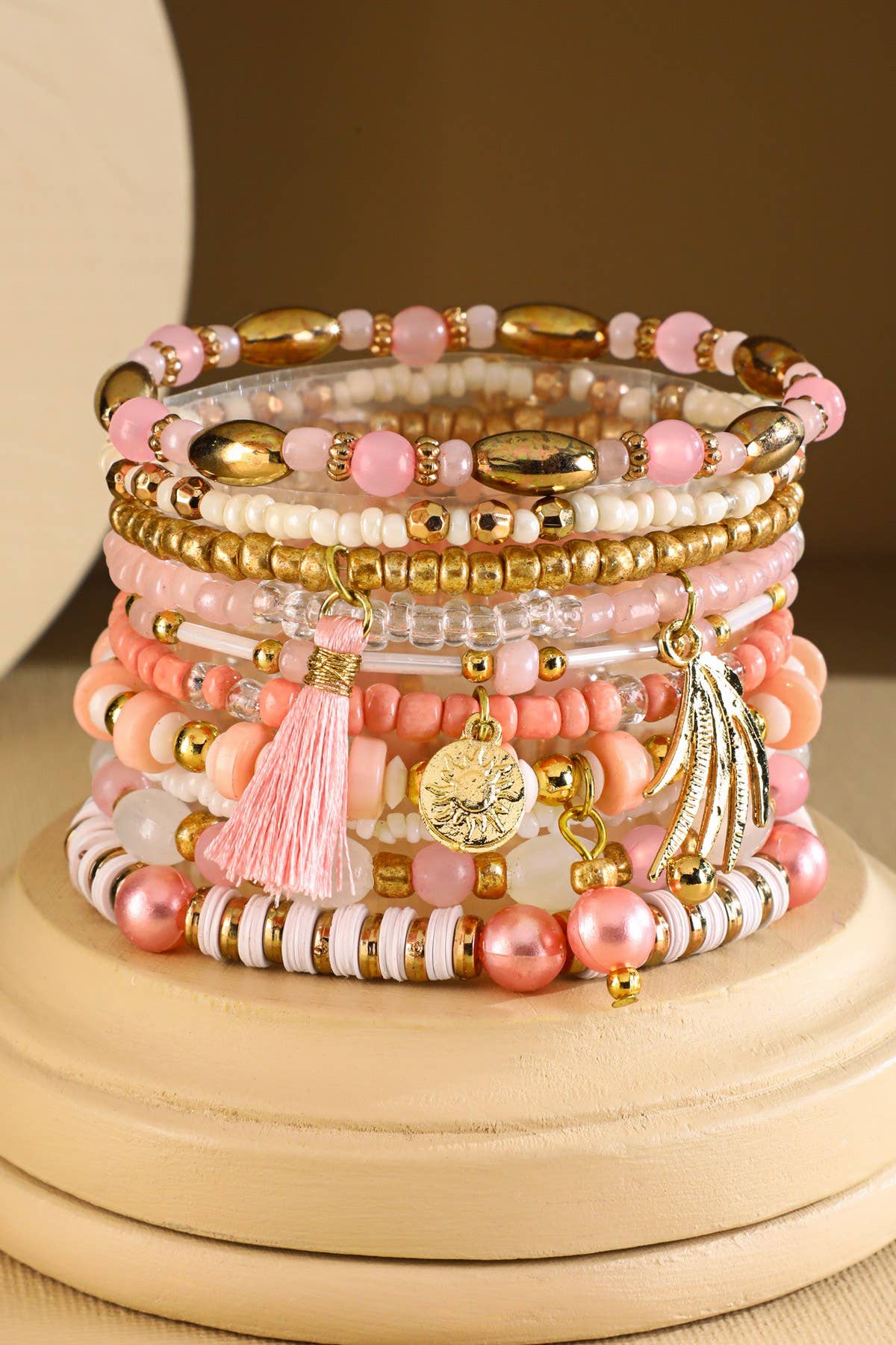 10 Layered Stretchable Stacking Bracelet Set
