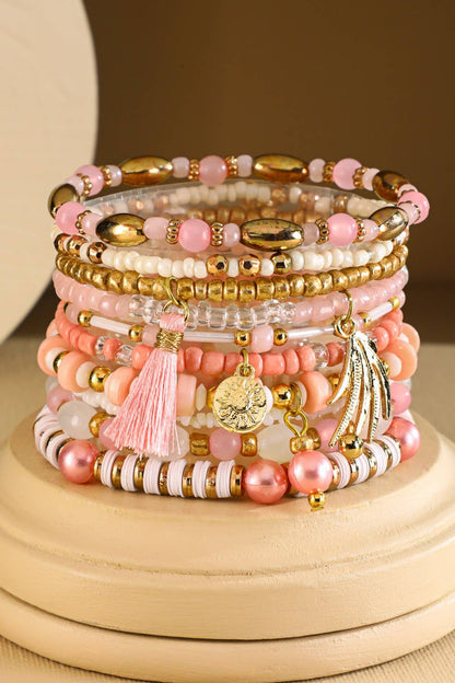 10 Layered Stretchable Stacking Bracelet Set
