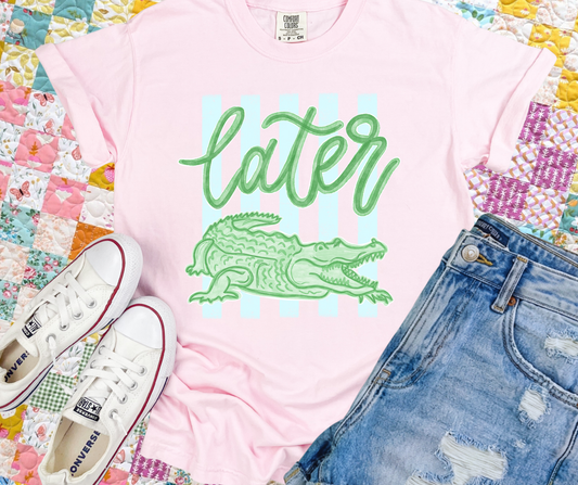 Striped Later Gator Tee