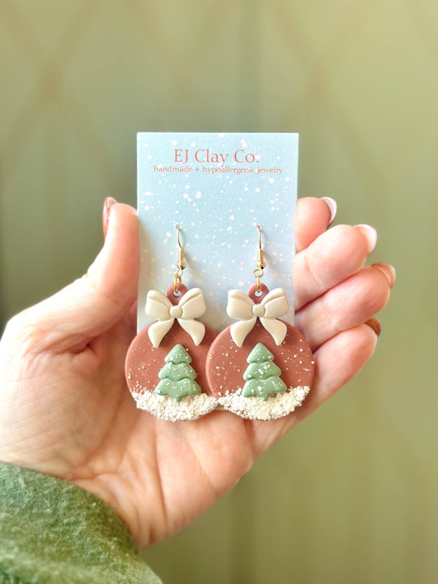 Statement Ornament Tree Clay Dangles