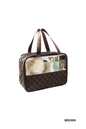 Checkered pattern travel clear bag, color options