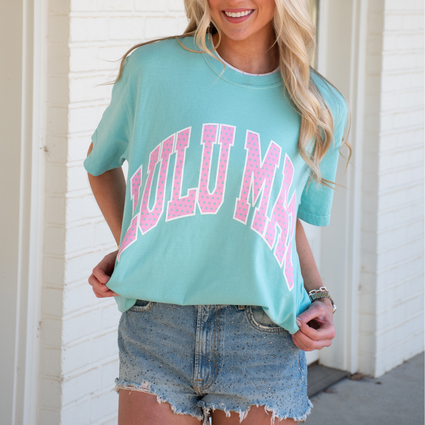 LuLu Mac Polka Dot Comfort Colors Tee