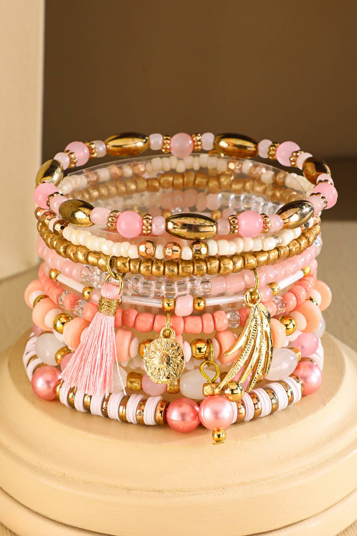 10 Layered Stretchable Stacking Bracelet Set