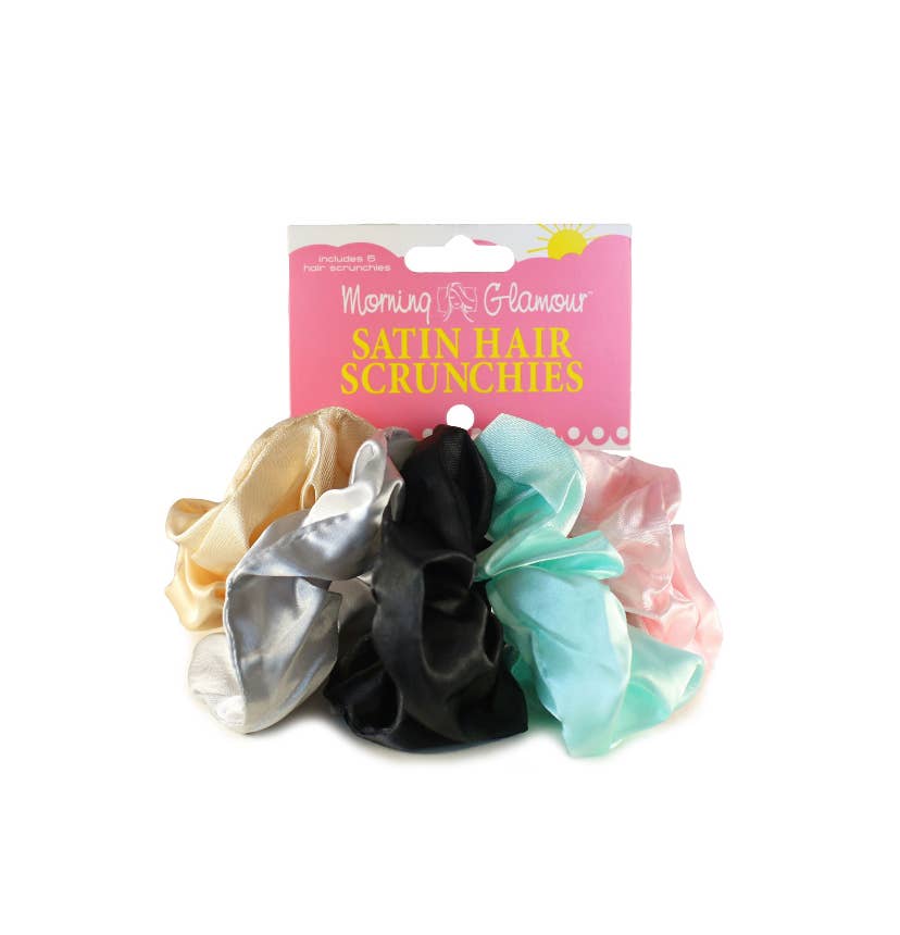 Satin Hair Scrunchies 5 Pk