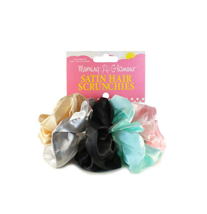 Satin Hair Scrunchies 5 Pk