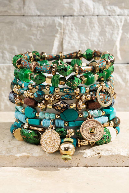 9-in-1Multi Layered Natural Stone Bracelet Set